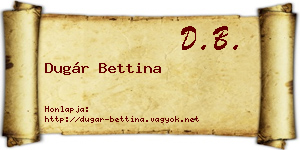 Dugár Bettina névjegykártya