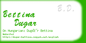 bettina dugar business card